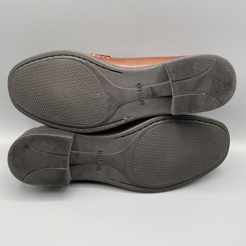 Eastland Rosalie Loafers Size 10 Brown Leather Academia Fringe Buckle Country - Picture 10 of 13